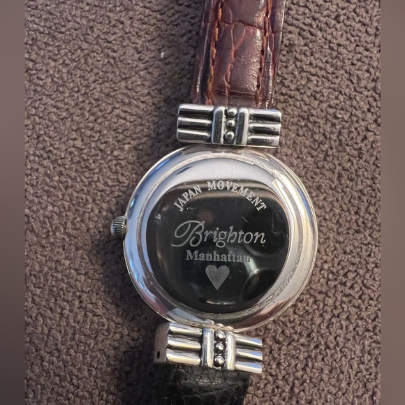 Brighton Manhattan Women's Silver Tone Quartz Watch New Battery Reversible - Picture 6 of 6